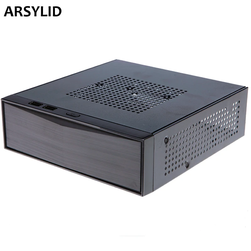 Тонкий чехол для компьютера ARSYLID HTPC mini ITX USB2.0 с поддержкой USB3.0 горизонтальный мини
