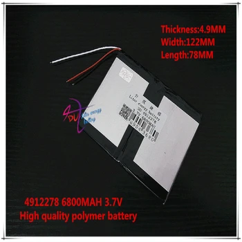 4912278 3.7V 6800mAH 5080120 Polymer lithium ion / Li-ion battery for tablet pc cell phone POWER BANK MIUI
4912278 3.7V 6800mAH 5080120 Polymer lithium ion / Li-ion battery for tablet pc cell phone POWER BANK MIUI
