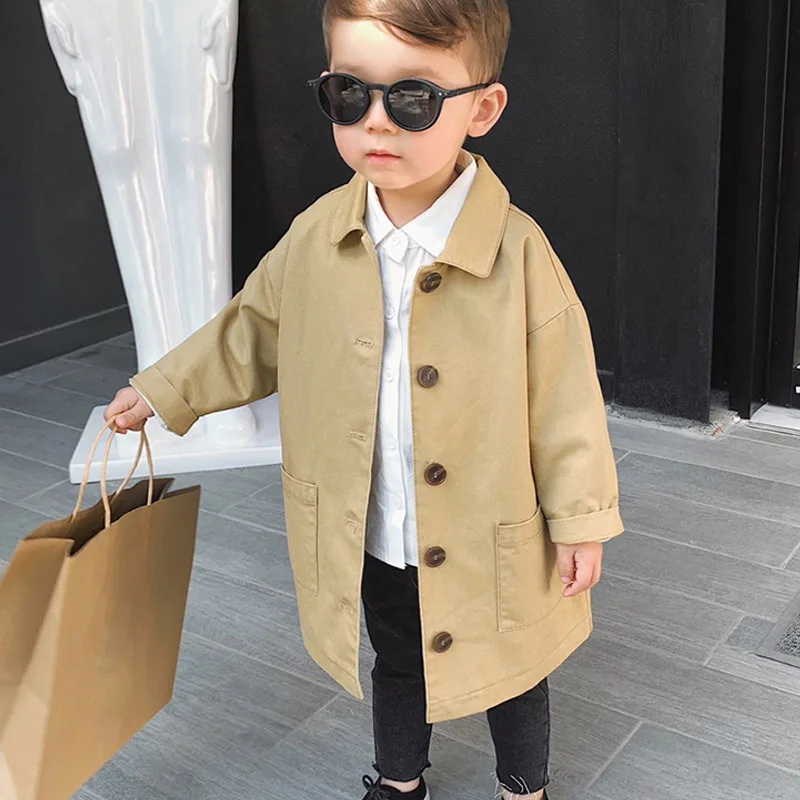 Kids Boys Solid Color Coat Long Sleeves Single-breasted Turn-down Collar Coat for Spring BM88
Kids Boys Solid Color Coat Long Sleeves Single-breasted Turn-down Collar Coat for Spring BM88
