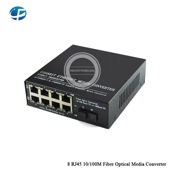 1 Pair original 8 Ports RJ45 Singlemode SM Fiber SC Transceiver 20KM Typical distance 10/100Mbps Optical Media Converter
1 Pair original 8 Ports RJ45 Singlemode SM Fiber SC Transceiver 20KM Typical distance 10/100Mbps Optical Media Converter