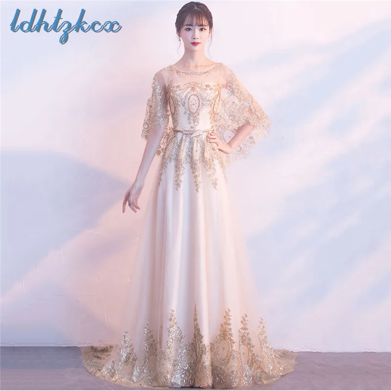 LDHTZKCX Print Nail Beading Floor-Length Host Dresses Women 2018 Summer New Fashion Sweet Elegant Dignified Royal Vestidos LD458
LDHTZKCX Print Nail Beading Floor-Length Host Dresses Women 2018 Summer New Fashion Sweet Elegant Dignified Royal Vestidos LD458