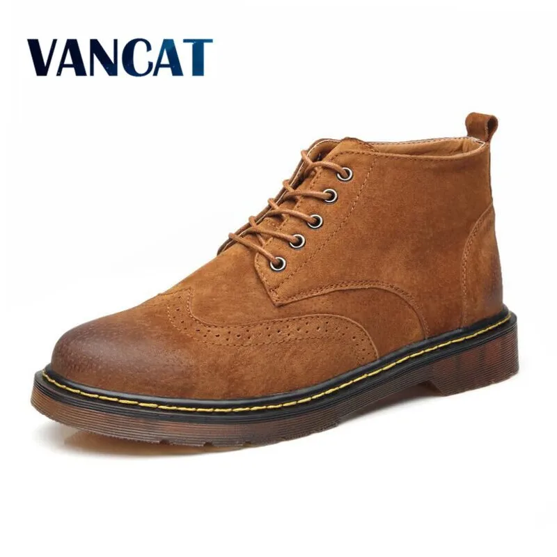 VANCAT Big Size 100% Genuine Leather Men Ankle Boots Fashion Spring/Autumn Waterproof Mens shoes Lace Up Casual New Short Boot
VANCAT Big Size 100% Genuine Leather Men Ankle Boots Fashion Spring/Autumn Waterproof Mens shoes Lace Up Casual New Short Boot