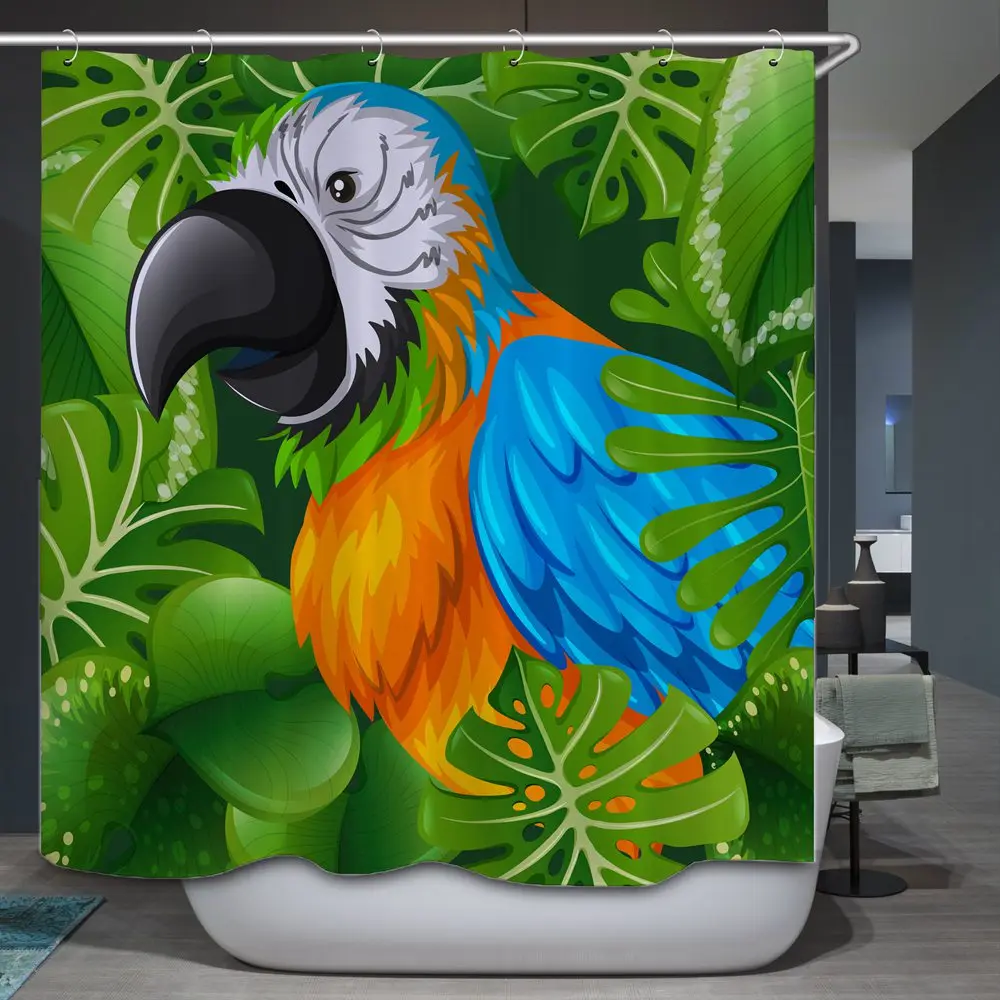 Dafield Parrot Tropical Leaf Shower Curtain Waterproof Polyester Fabric Bathroom Shower Curtain 3D
Dafield Parrot Tropical Leaf Shower Curtain Waterproof Polyester Fabric Bathroom Shower Curtain 3D