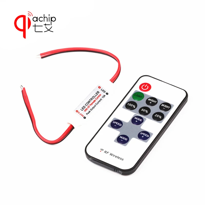 DC 12V Mini Led Controller Dimmer 433.92Mhz Wireless RF Remote Control For Single Color Strip Light 3528 5050 LED lamp beads
DC 12V Mini Led Controller Dimmer 433.92Mhz Wireless RF Remote Control For Single Color Strip Light 3528 5050 LED lamp beads