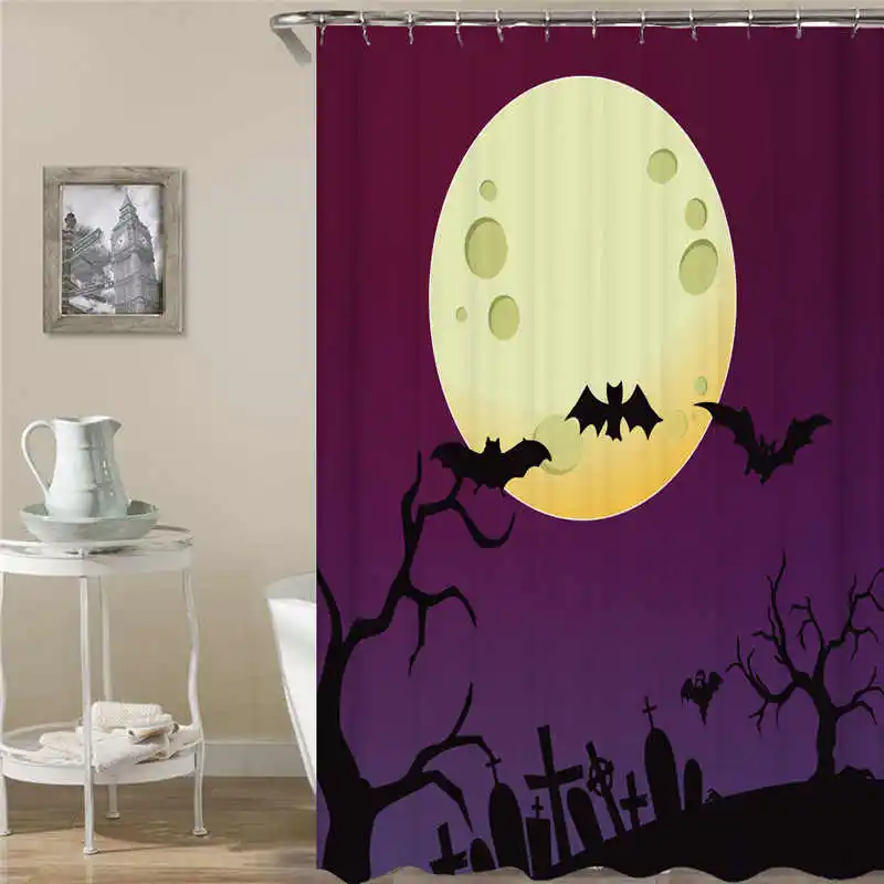 Kiwiberry Happy Halloween Print bathroom Shower Curtain Fabric Liner with 12 Hooks 72Wx80H inch Waterproof and Mildewproof
Kiwiberry Happy Halloween Print bathroom Shower Curtain Fabric Liner with 12 Hooks 72Wx80H inch Waterproof and Mildewproof