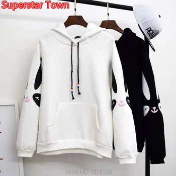 Lovely Hoodies Kawaii Girls Cute Rabbit Bunny Printing Warm Hooded Pullover Harajuku Style Student Casual Winter Autumn Hoodie
Lovely Hoodies Kawaii Girls Cute Rabbit Bunny Printing Warm Hooded Pullover Harajuku Style Student Casual Winter Autumn Hoodie