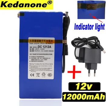 100% 12v 12000mAh lithium-ion Rechargeable battery High Capacity 12.6v 1.2Ah AC Power Charger With charging indicator + charger
100% 12v 12000mAh lithium-ion Rechargeable battery High Capacity 12.6v 1.2Ah AC Power Charger With charging indicator + charger