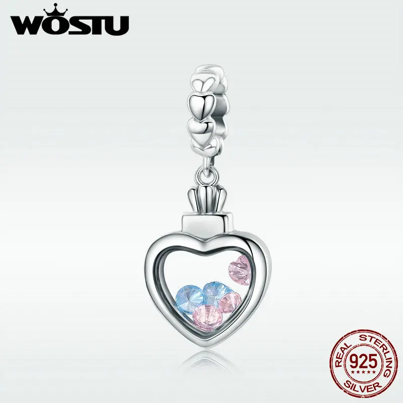 WOSTU Authentic 925 Sterling Silver Color Round CZ Stone Inside Memory Box Heart Pendant fit for Female Bracelet Necklace DXC588
WOSTU Authentic 925 Sterling Silver Color Round CZ Stone Inside Memory Box Heart Pendant fit for Female Bracelet Necklace DXC588