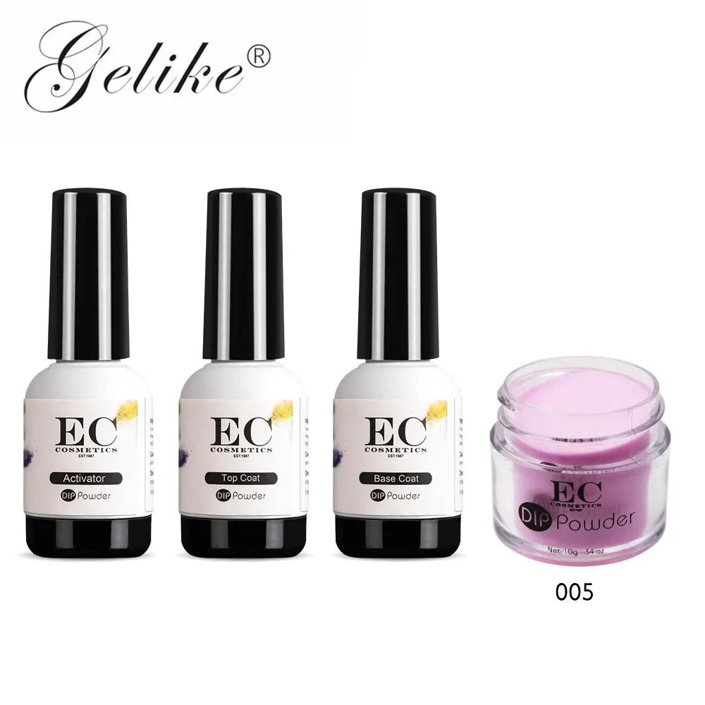 Gelike Nail Dipping Glitter 10ml Gradient Color French Powder without Lamp Cure Art Decorations Accessories Dip | Красота и здоровье