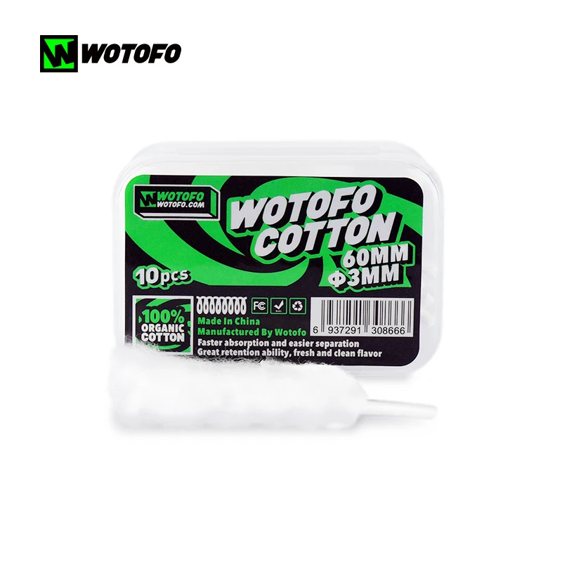 10 box/100pcs Wholesale Vape Cotton Original Wotofo Profile DIY Wick 6mm Diameter Organic Cotton For Profile RDA Tank Atomizer
10 box/100pcs Wholesale Vape Cotton Original Wotofo Profile DIY Wick 6mm Diameter Organic Cotton For Profile RDA Tank Atomizer