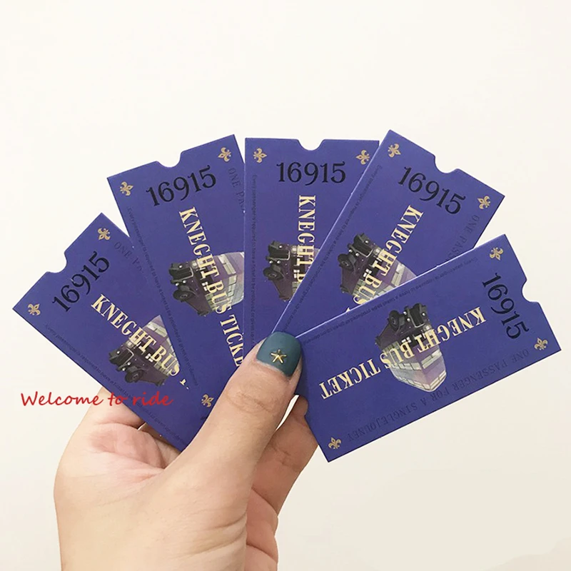 10pcs 2019 Harri Potter Wizarding Purple Bus Ticket Knight Bus Ticket 100% Screen (Movie) Accurate Potter Prop Limited Supply
10pcs 2019 Harri Potter Wizarding Purple Bus Ticket Knight Bus Ticket 100% Screen (Movie) Accurate Potter Prop Limited Supply