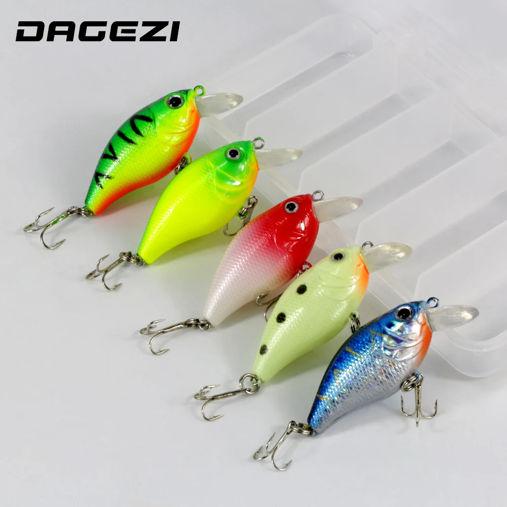 DAGEZI 5pcs/lot with box 3D hard fishing bait 7g/5.5cm High Quality Fishing lure 6# Hook Diving Depth 1.2m-2.7m fishing tackle
DAGEZI 5pcs/lot with box 3D hard fishing bait 7g/5.5cm High Quality Fishing lure 6# Hook Diving Depth 1.2m-2.7m fishing tackle