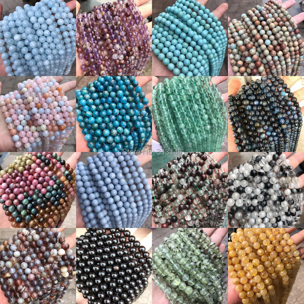 5A Grade Assorted Real Natural Healing Round Gem Full Strand Loose Beads Stone for DIY Bracelet Necklace Jewelry Making 6 8 10mm
5A Grade Assorted Real Natural Healing Round Gem Full Strand Loose Beads Stone for DIY Bracelet Necklace Jewelry Making 6 8 10mm