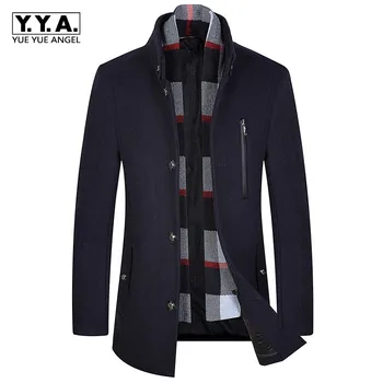 Classic Autumn Winter Thick Blends Wool Coat Lapel Collar Casual Business Men Scarf Woolen Sobretudo Long Jacket Slim Fit Trench
Classic Autumn Winter Thick Blends Wool Coat Lapel Collar Casual Business Men Scarf Woolen Sobretudo Long Jacket Slim Fit Trench