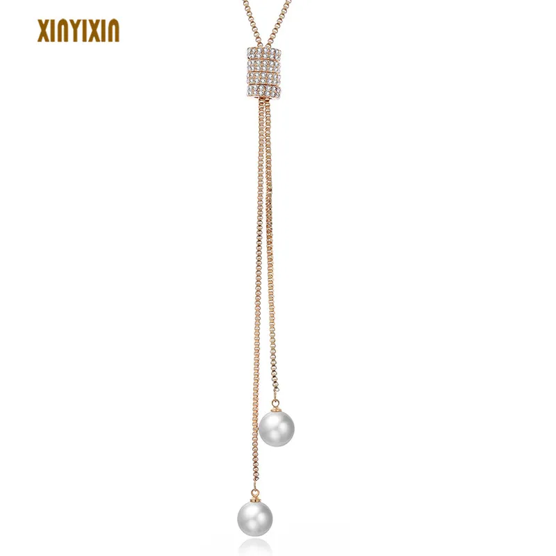 Elegant Round Pearl Long Tassel Pendant Necklace for Women Gold Crystal Geometric Necklace Simulated-pearl 2018 Fashion Jewelry
Elegant Round Pearl Long Tassel Pendant Necklace for Women Gold Crystal Geometric Necklace Simulated-pearl 2018 Fashion Jewelry
