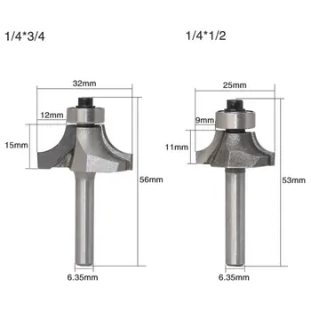 4Pcs/Set Radius Round Over Edge Forming Router Bit-1/4 Inch Shank for Woodworking Engraving Tools Kit
4Pcs/Set Radius Round Over Edge Forming Router Bit-1/4 Inch Shank for Woodworking Engraving Tools Kit