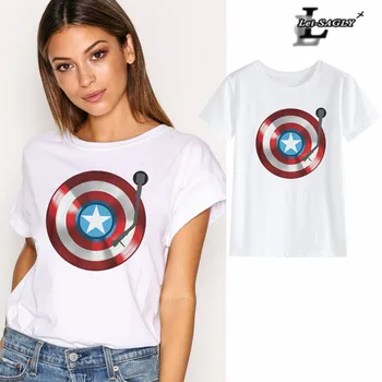Lei SAGLY Super Hero Captain America Tshirt Women Short Sleeve Marvel Memorial Shirt Female Superhero Style Gramophone T Shirt
Lei SAGLY Super Hero Captain America Tshirt Women Short Sleeve Marvel Memorial Shirt Female Superhero Style Gramophone T Shirt