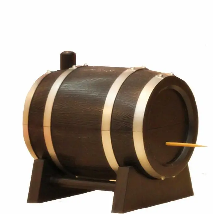 Creative Automatic Oak Wine Barrel-Shaped Toothpick Holders Plastic Box Container Hot Case
Creative Automatic Oak Wine Barrel-Shaped Toothpick Holders Plastic Box Container Hot Case