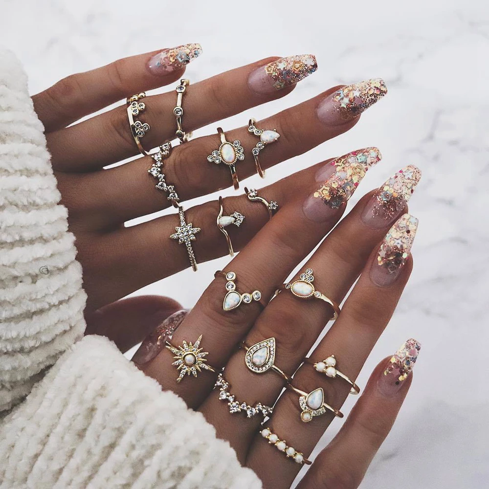 10/13/16Pcs/Set Fashion Women Bohemia Punk Party Opal Stone Ring Set Vintage Knuckle Finger Ring Female Fashion Jewelry
10/13/16Pcs/Set Fashion Women Bohemia Punk Party Opal Stone Ring Set Vintage Knuckle Finger Ring Female Fashion Jewelry
