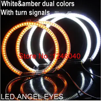 Dual color LED Angel eyes halo ring kit DRL Turn signal light for BMW E53 X5 1999-2004 halo ring pre-facelift Super Brightness
Dual color LED Angel eyes halo ring kit DRL Turn signal light for BMW E53 X5 1999-2004 halo ring pre-facelift Super Brightness
