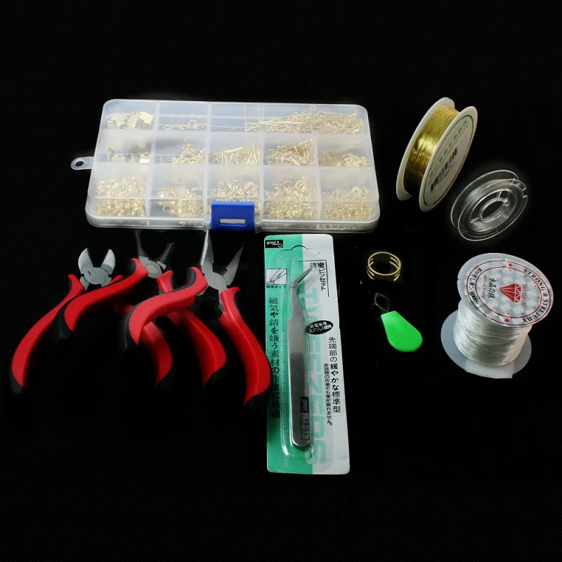 1 SET JEWELRY MAKING KIT, BEADS CAP/FINDINGS/PLIERS/Pins/Jump Rings/Wire/Thread/Earring/Clasp Fit Jewelry Accessories for DIY
1 SET JEWELRY MAKING KIT, BEADS CAP/FINDINGS/PLIERS/Pins/Jump Rings/Wire/Thread/Earring/Clasp Fit Jewelry Accessories for DIY
