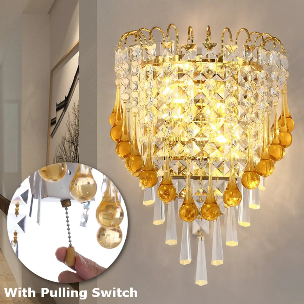 Modern Crystal Wall Light Night Lamp 220V 7W Home Living Room Bedroom Bar Sconce Lamp Indoor Lighting Fixture Decoration E14
Modern Crystal Wall Light Night Lamp 220V 7W Home Living Room Bedroom Bar Sconce Lamp Indoor Lighting Fixture Decoration E14