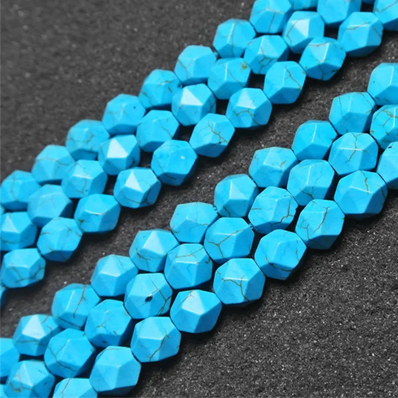 5-10mm Dyed Color Faceted Blue Turquoises Beads Natural Stone Beads For Jewelry Making Beads 15'' Needlework DIY Beads Trinket
5-10mm Dyed Color Faceted Blue Turquoises Beads Natural Stone Beads For Jewelry Making Beads 15'' Needlework DIY Beads Trinket