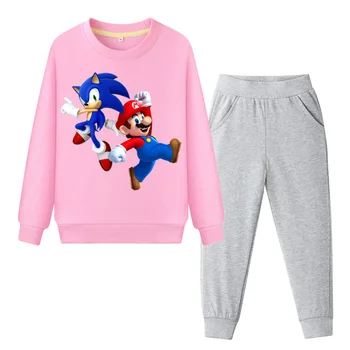 Children Sports Tracksuits Boys Girls Hoodies+Pant 2PCS Clothes Suits Kids Spring Outdoor Costume Set Mario Clothing Sets ZC037
Children Sports Tracksuits Boys Girls Hoodies+Pant 2PCS Clothes Suits Kids Spring Outdoor Costume Set Mario Clothing Sets ZC037