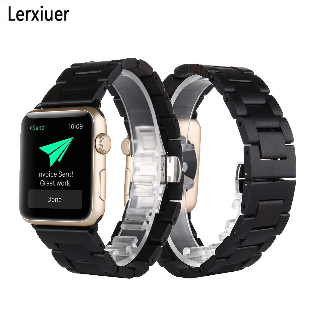 Wood Strap For Apple Watch 5 4 band 44mm 40mm iwatch 4 3 2 1 band 42mm 38mm Wooden Butterfly buckle Bracelet accessories
Wood Strap For Apple Watch 5 4 band 44mm 40mm iwatch 4 3 2 1 band 42mm 38mm Wooden Butterfly buckle Bracelet accessories