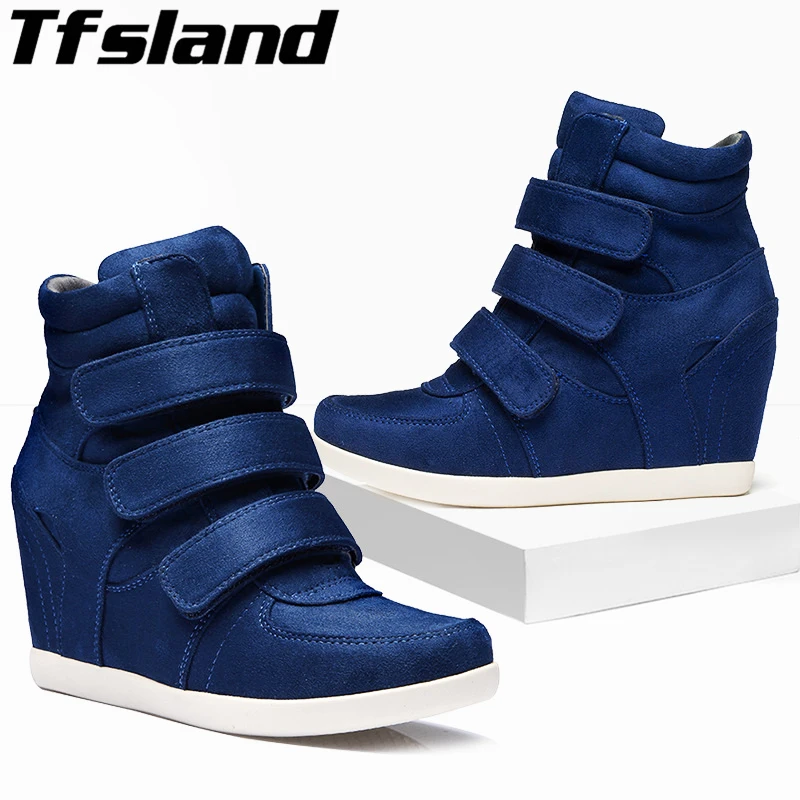 Tfsland New Women Wedges HOOK LOOP Shoes Breathable Height Increasing Ankle Boots Soft Sole Sneakers Zapatos Skateboarding Shoes
Tfsland New Women Wedges HOOK LOOP Shoes Breathable Height Increasing Ankle Boots Soft Sole Sneakers Zapatos Skateboarding Shoes