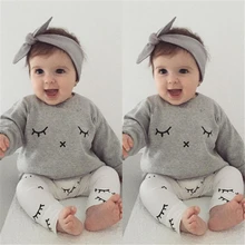 Baby Boy Eyelash Clothes Fall 2017 Bebes Kids Newborn Casual Long Sleeve T-shirt Tops+Long Pants Outfits Baby Girl Clothing Sets
Baby Boy Eyelash Clothes Fall 2017 Bebes Kids Newborn Casual Long Sleeve T-shirt Tops+Long Pants Outfits Baby Girl Clothing Sets
