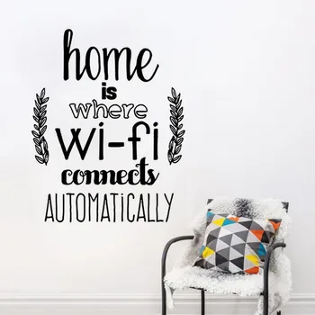 Home Decor Home Is Where Wifi Connected Quote Wall Decals Living Room Vinyl Wall Stickers Family Love Design Wall Mural AY1065
Home Decor Home Is Where Wifi Connected Quote Wall Decals Living Room Vinyl Wall Stickers Family Love Design Wall Mural AY1065