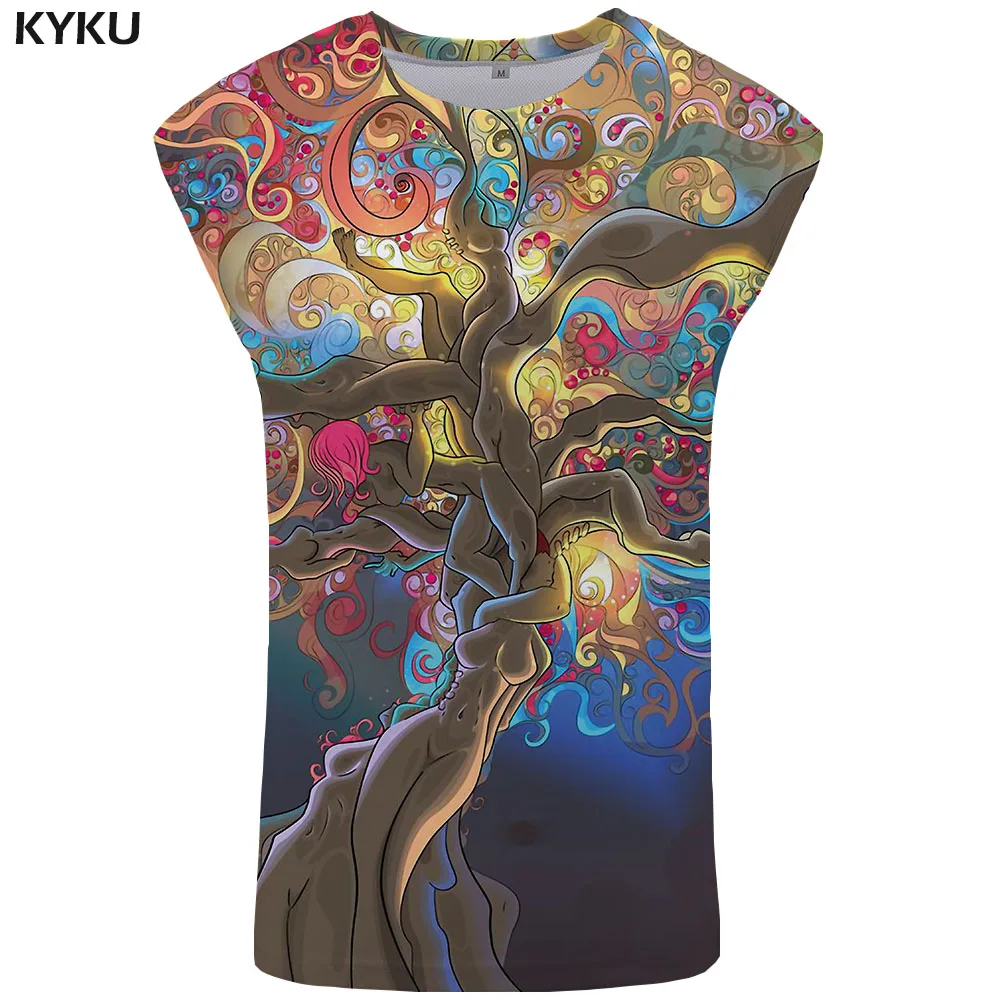 KYKU Tree Tank Top Men Character Undershirt Colorful Vest Psychedelic Stringer Gothic Singlet Sleeveless Shirt muscle Clothes
KYKU Tree Tank Top Men Character Undershirt Colorful Vest Psychedelic Stringer Gothic Singlet Sleeveless Shirt muscle Clothes