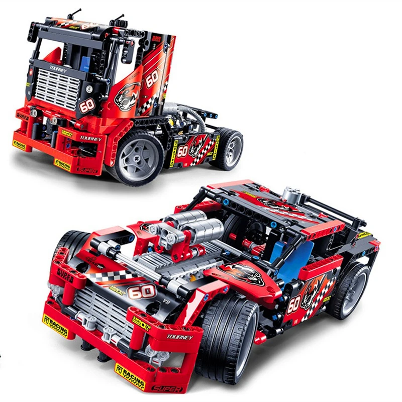 608Pcs 2 In 1 Transformable Race Truck Car Model Building Block Toys KAZI 3360 DIY Figure Gift For Children Compatible
608Pcs 2 In 1 Transformable Race Truck Car Model Building Block Toys KAZI 3360 DIY Figure Gift For Children Compatible