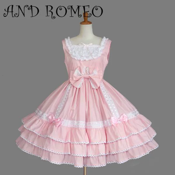 

Pink sweet lolita dress kawaii girl lace bowknot ball gown victorian dress retro palace princess gothic lolita loli jsk cos