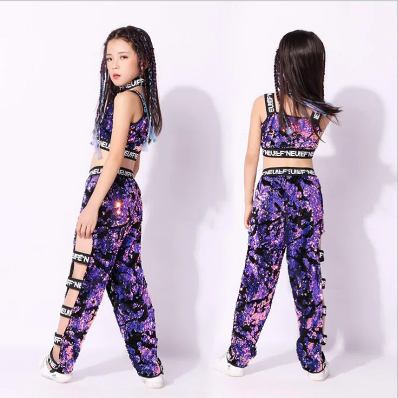 Children Girls Purple Sequined Coats Pants Hip Hop Clothing Outfits Jazz Dance Costume Kids Ballroom Dancing Wear Stage Suits
Children Girls Purple Sequined Coats Pants Hip Hop Clothing Outfits Jazz Dance Costume Kids Ballroom Dancing Wear Stage Suits