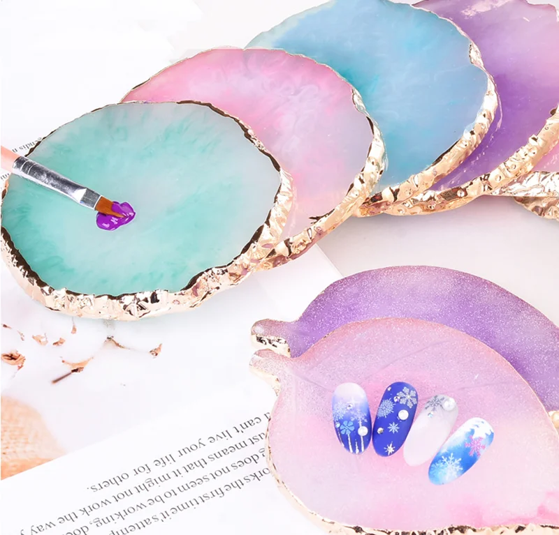 Hot 1Pc Natural Resin Nail Color Paint Palette Holder Drawing Nail Art Color Palette for Color Mixing Display Nail Art Tools
Hot 1Pc Natural Resin Nail Color Paint Palette Holder Drawing Nail Art Color Palette for Color Mixing Display Nail Art Tools