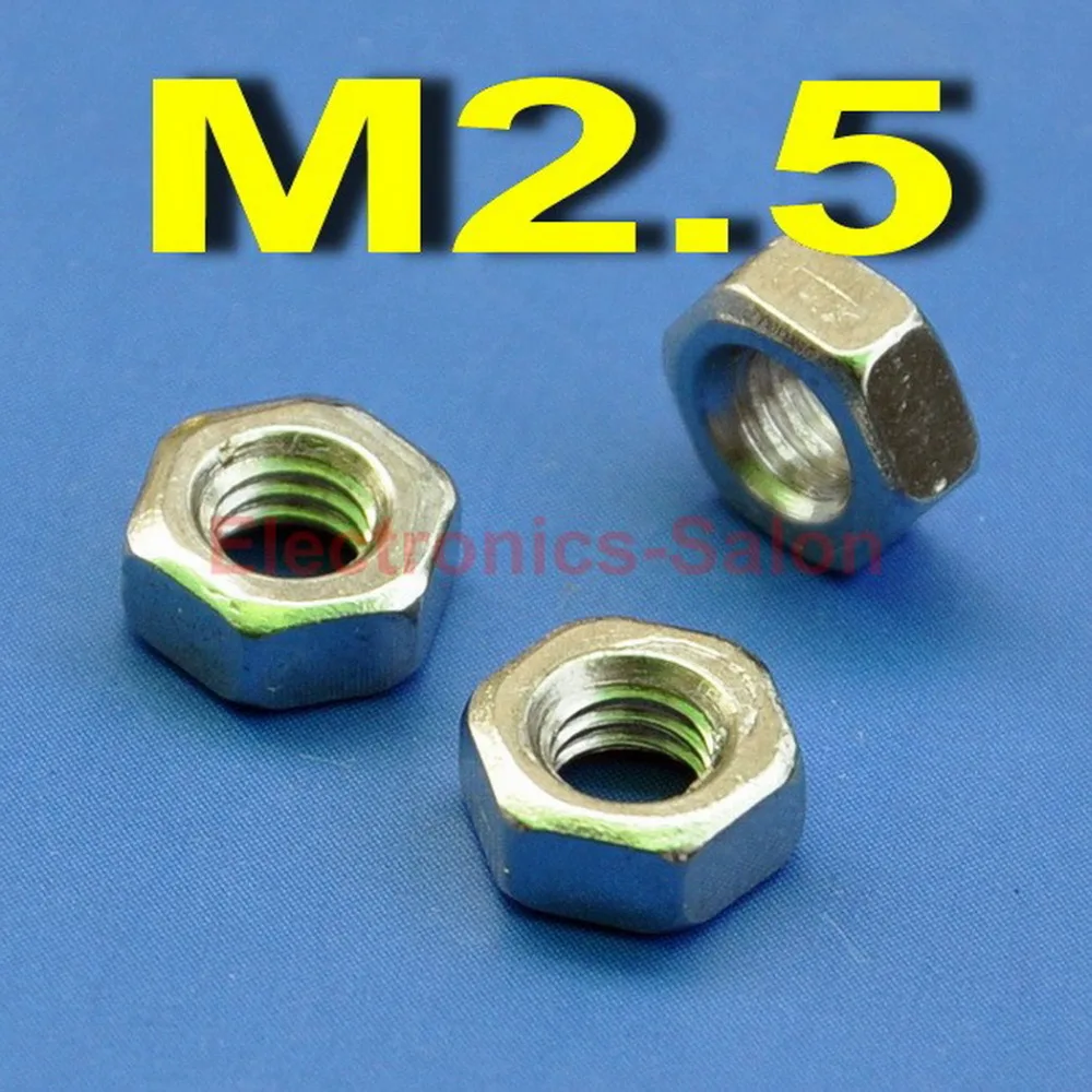 ( 50 pcs/lot ) M2.5 Metal Hex Nuts.