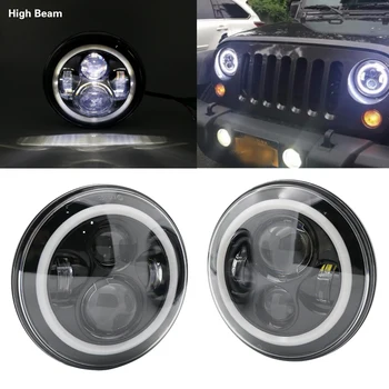 DOT Pair 7 Inch Round Halo Ring Led Headlight for Jeep Wrangler Unlimited JK 7" DRL Angle Eyes Led Motor Projector Headlamp
DOT Pair 7 Inch Round Halo Ring Led Headlight for Jeep Wrangler Unlimited JK 7" DRL Angle Eyes Led Motor Projector Headlamp
