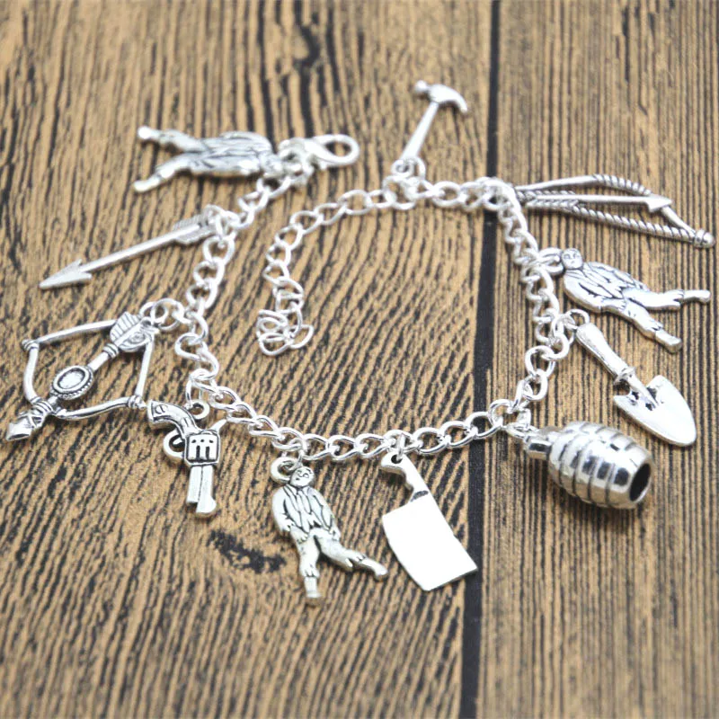 12pcs The Walking Dead inspired bracelet Zombie Defence TWD Walkers charm bracelet
12pcs The Walking Dead inspired bracelet Zombie Defence TWD Walkers charm bracelet