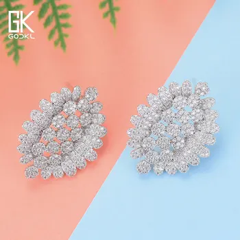 GODKI 29mm Trendy Korean Flowers Elegant Stud Earrings For Women Wedding Cubic Zircon Bohemian Bridal Stud Earrings 2018 
GODKI 29mm Trendy Korean Flowers Elegant Stud Earrings For Women Wedding Cubic Zircon Bohemian Bridal Stud Earrings 2018