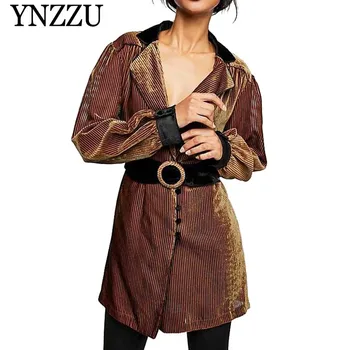 YNZZU 2019 New arrival velvet with belt women blazer Contrast color loose Lady suit Long sleeve single breasted suit dress YO801
YNZZU 2019 New arrival velvet with belt women blazer Contrast color loose Lady suit Long sleeve single breasted suit dress YO801