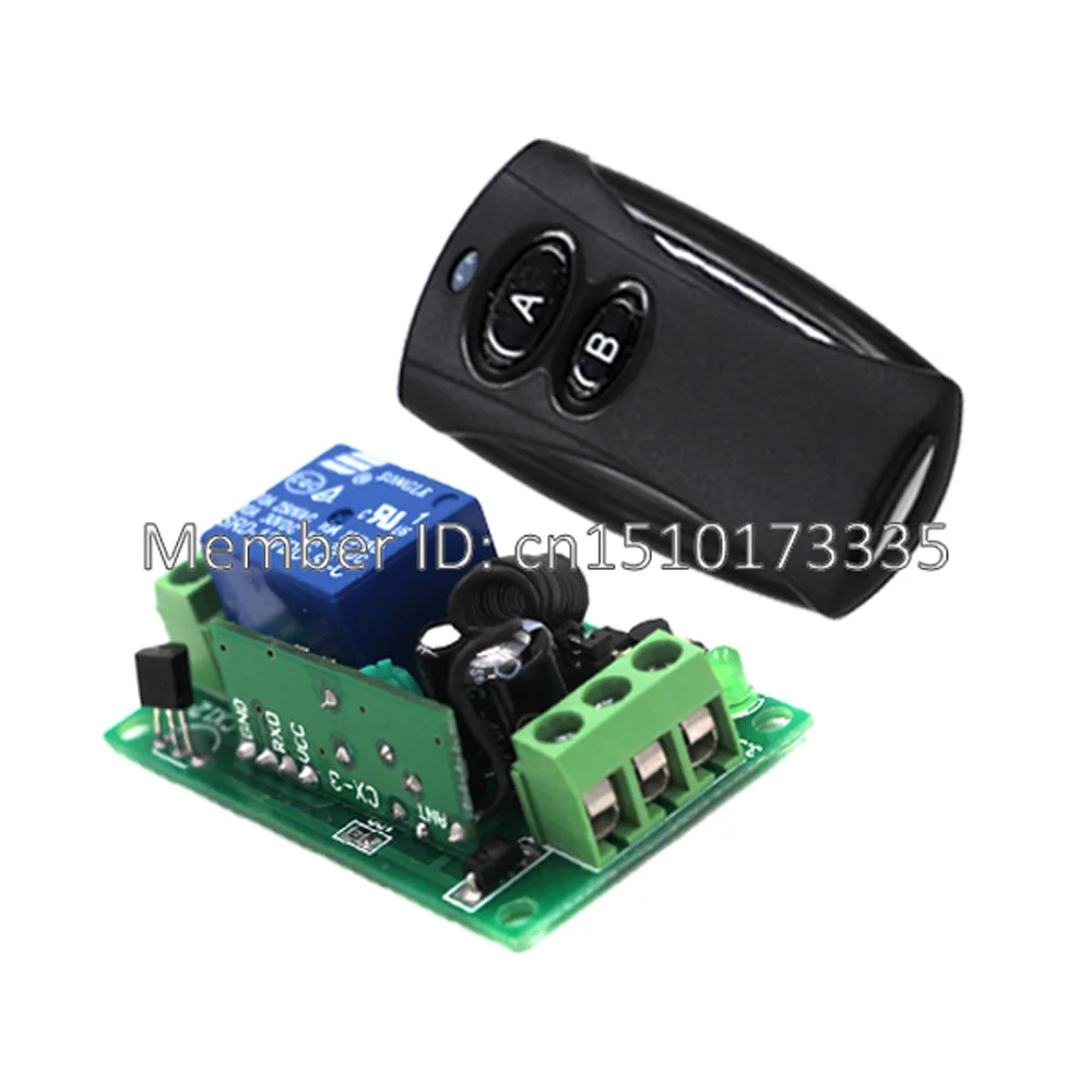 Wireless RF Remote Control Light Switch 10A Relay Output Radio DC 9V 12V 24V 1 CH Channel 1CH Receiver Module Transmitter
Wireless RF Remote Control Light Switch 10A Relay Output Radio DC 9V 12V 24V 1 CH Channel 1CH Receiver Module Transmitter