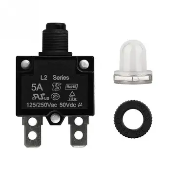 Plastic+Metal 5A/10A/15A/20A/30A Circuit Breaker Panel Mount Air Switch Resettable Thermal Circuit Breaker AC 125/250V DC 50V
Plastic+Metal 5A/10A/15A/20A/30A Circuit Breaker Panel Mount Air Switch Resettable Thermal Circuit Breaker AC 125/250V DC 50V