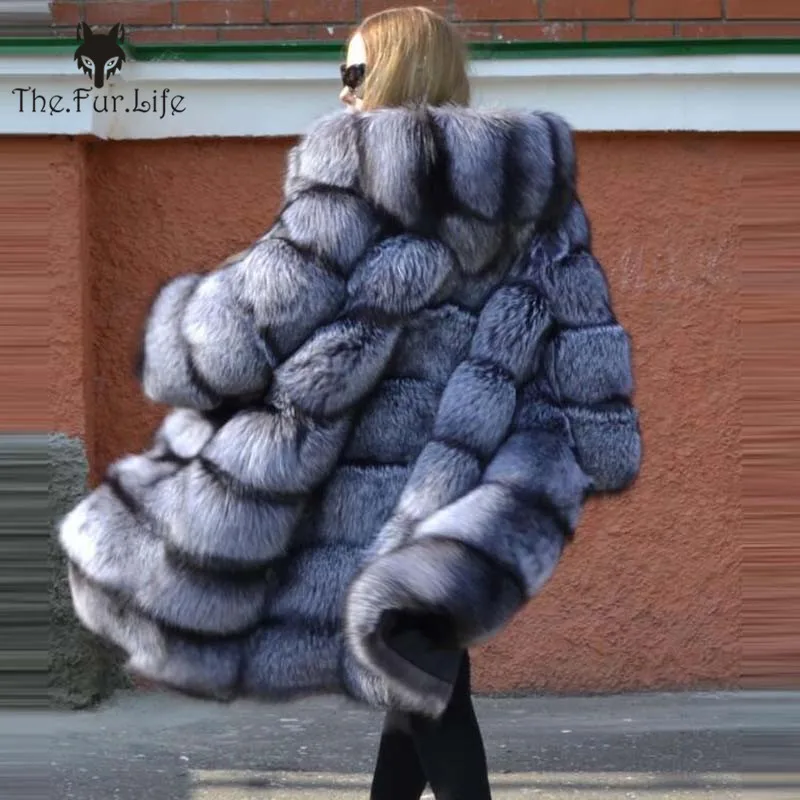 New Brand Winter Real Natural Fox Fur Coat Thick Silver Fox Women's Jacket With Big Fox Fur Hood Outerwear Warm Female
New Brand Winter Real Natural Fox Fur Coat Thick Silver Fox Women's Jacket With Big Fox Fur Hood Outerwear Warm Female