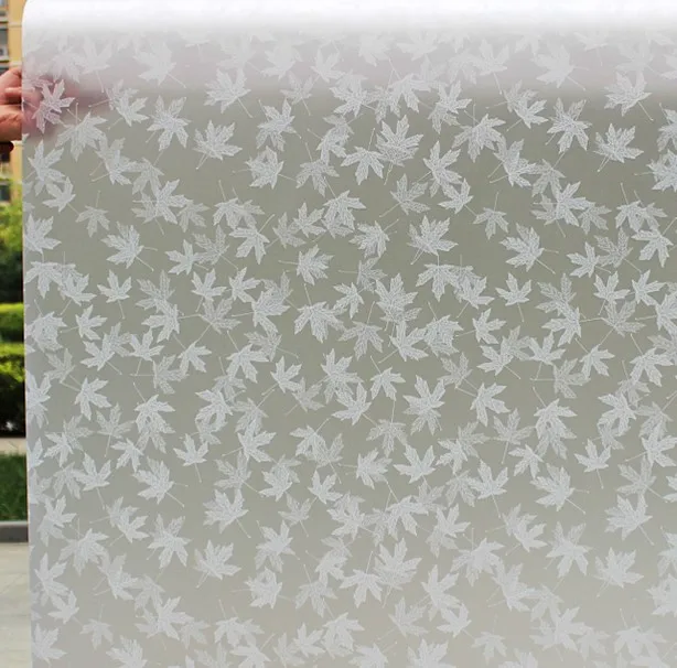 PVC Self Adhesive Window Film Decorative Frosted Glass Stickers Privacy Colorless White Maple Leafs width 30/45/60/75/90*200 cm
PVC Self Adhesive Window Film Decorative Frosted Glass Stickers Privacy Colorless White Maple Leafs width 30/45/60/75/90*200 cm