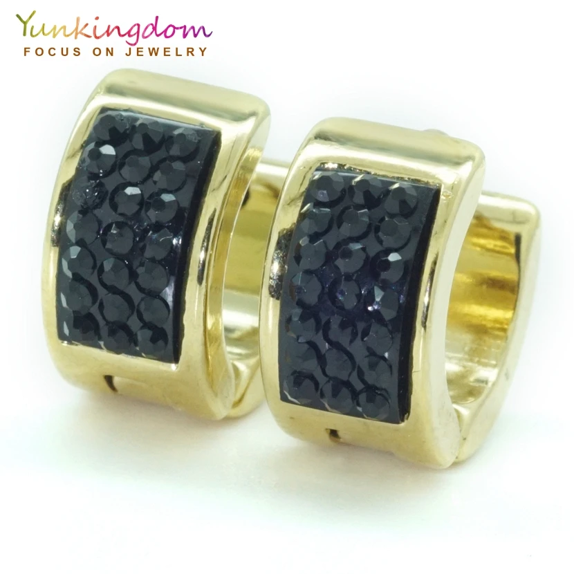 Yunkingdom vintage black zircon crystal earring titanium fashion jewelry stainless steel hoop earrings for women UE0190
Yunkingdom vintage black zircon crystal earring titanium fashion jewelry stainless steel hoop earrings for women UE0190