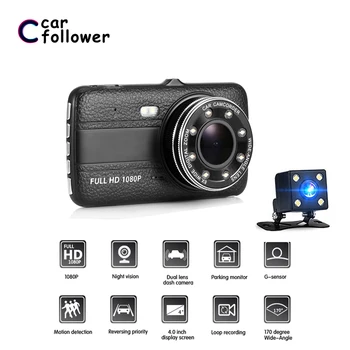 Car Dvr Camera 4.0 Inch Full HD 1080P Dash Cam Auto Registrator Dual Lens Night Vision With Rear View Camera Video Recorder
Car Dvr Camera 4.0 Inch Full HD 1080P Dash Cam Auto Registrator Dual Lens Night Vision With Rear View Camera Video Recorder