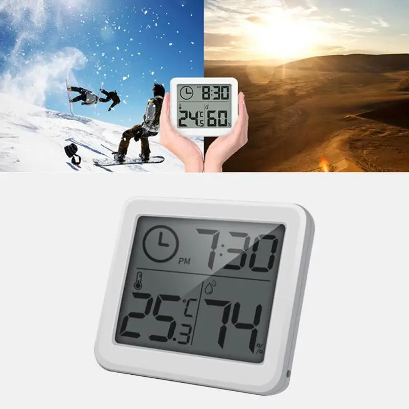 Multifunction Thermometer Hygrometer Automatic Electronic Temperature Sensor Humidity Monitor Clock 3.2inch Large LCD Screen
Multifunction Thermometer Hygrometer Automatic Electronic Temperature Sensor Humidity Monitor Clock 3.2inch Large LCD Screen
