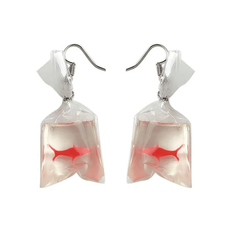 1 Pair Women Funny Goldfish Water Bag Shape Dangle Earrings Female Charm Jewelry Wholesale Jewelry Earrings Female
1 Pair Women Funny Goldfish Water Bag Shape Dangle Earrings Female Charm Jewelry Wholesale Jewelry Earrings Female